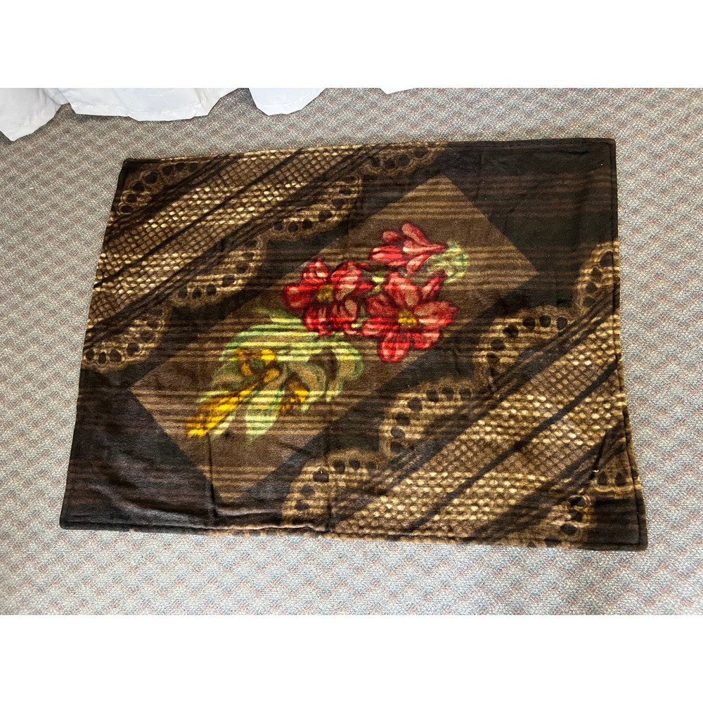 Chase Antique Mohair Horsehair Carriage Blanket Buggy Lap Vintage Floral Heavy
